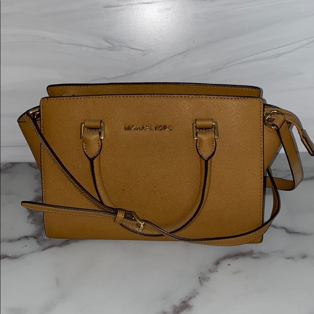 Michael Kors Tan Leather Crossbody Bag